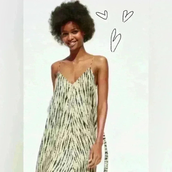 Zara Tie Dye Dress Long Maxi Size S - Picture 2 of 7